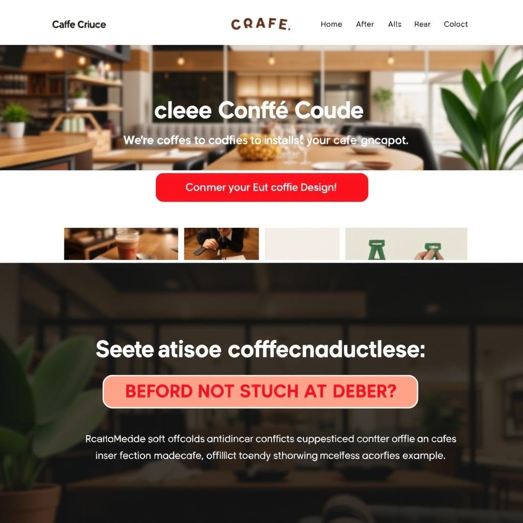 CTA buttons using contrasting colors that stand out on cafe websites CTA buttons using contrasting colors that stand out on cafe websites