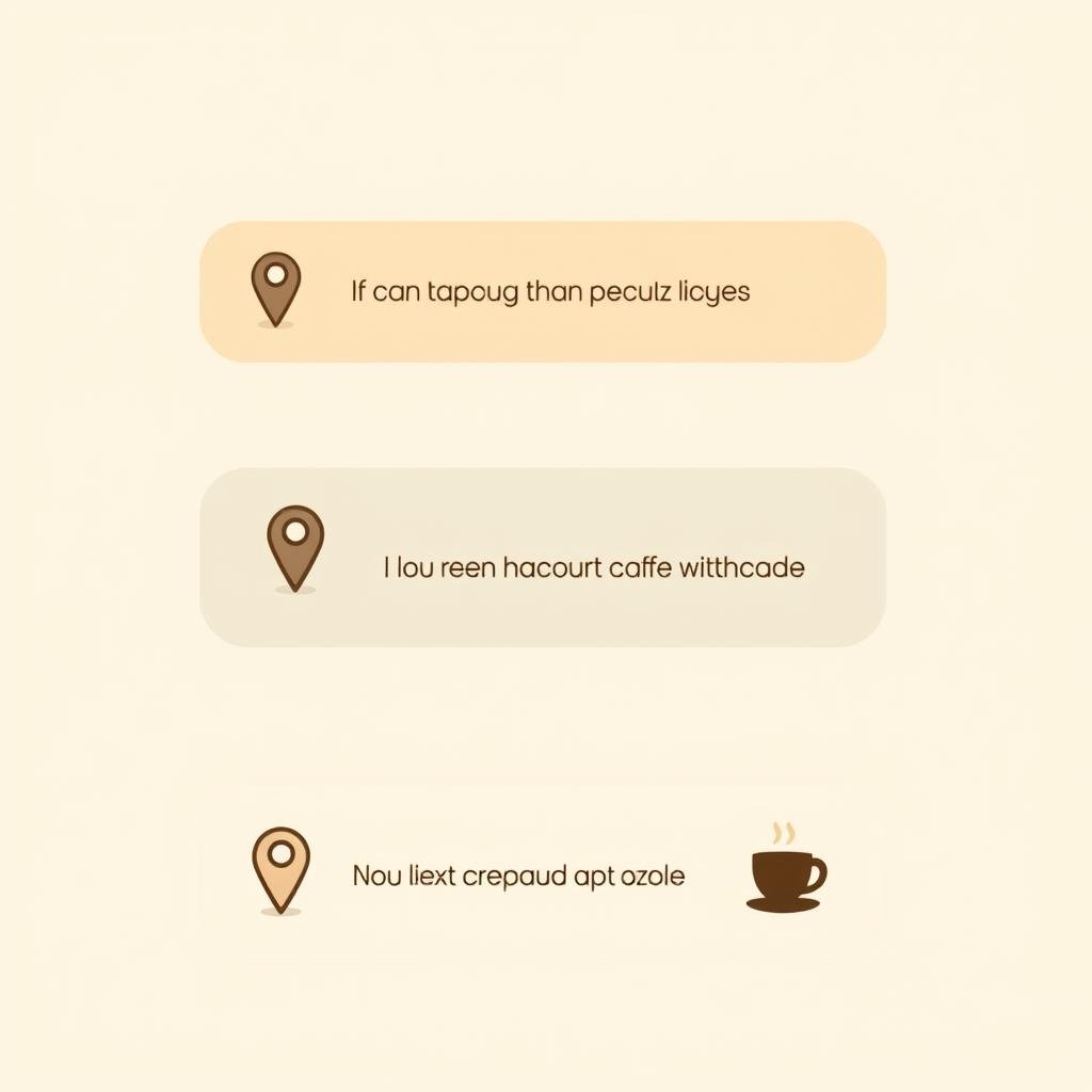 CTA buttons with relevant icons like maps, phones, and coffee cups CTA buttons with relevant icons like maps, phones, and coffee cups